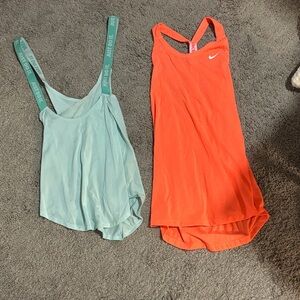 Nike Women's Tank Tops in Orange and Teal